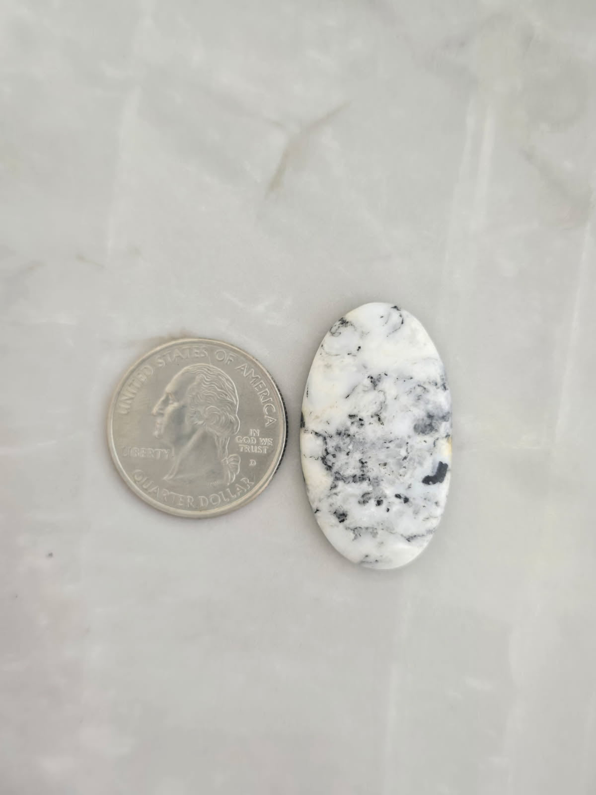 White Buffalo Turquoise Cabochon