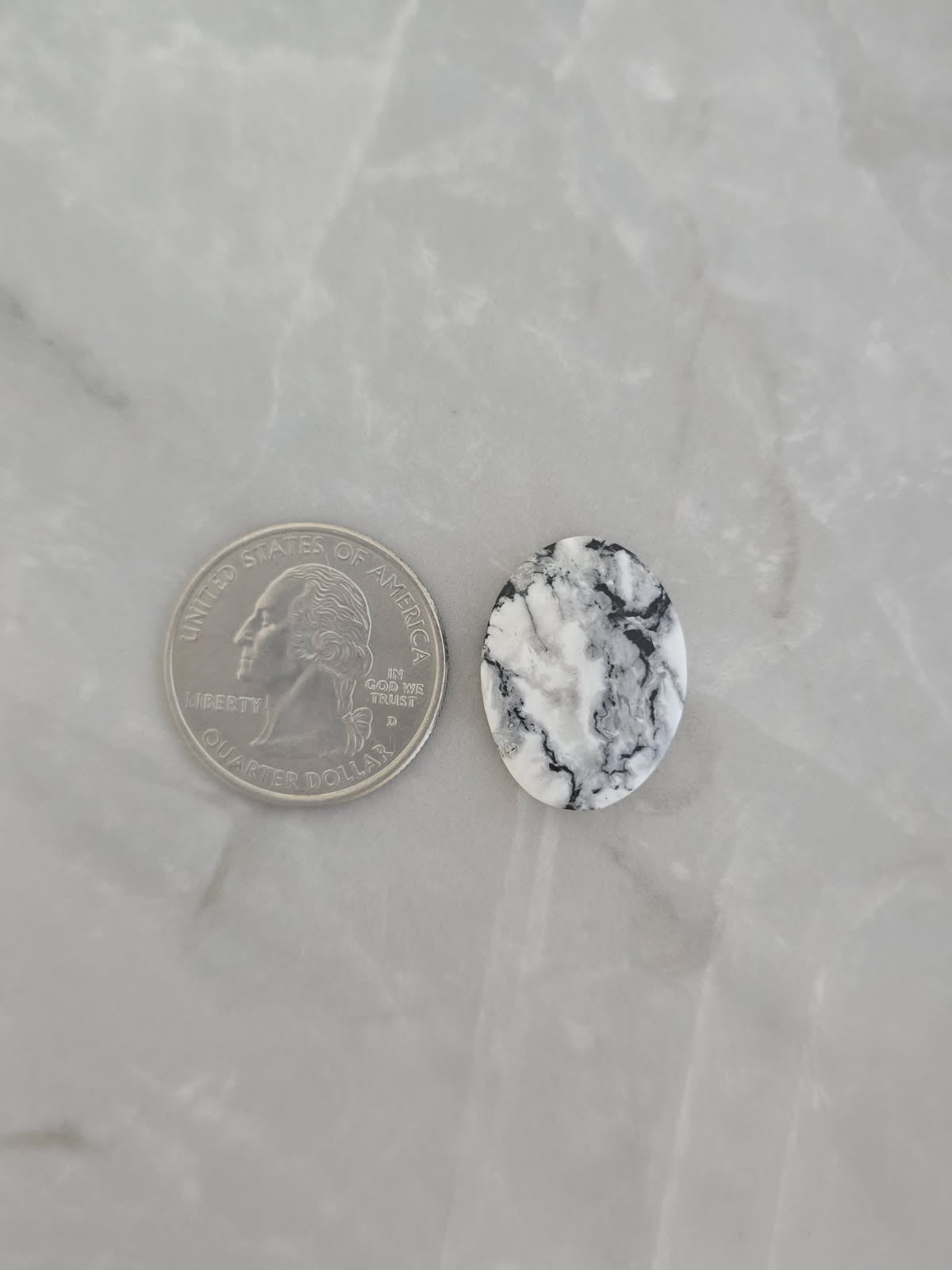 White Buffalo Turquoise Cabochon
