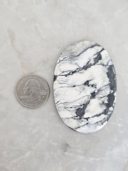 White Buffalo Turquoise Cabochon