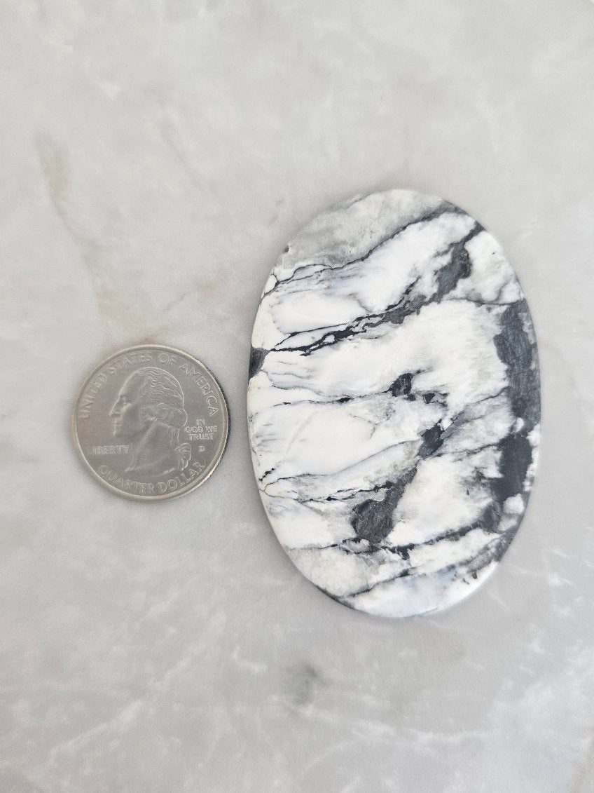White Buffalo Turquoise Cabochon